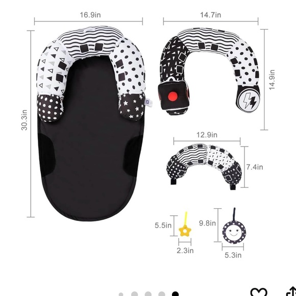 Lovvie & Joy 2 n 1 tummy time mat and seated support pillow - Picture 3 of 3